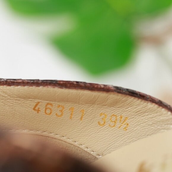 Max Kibardin Women Iruwa Sandal Size 8.5 Brown Leopard Ankle Strap Sculpted Heel - Picture 12 of 12